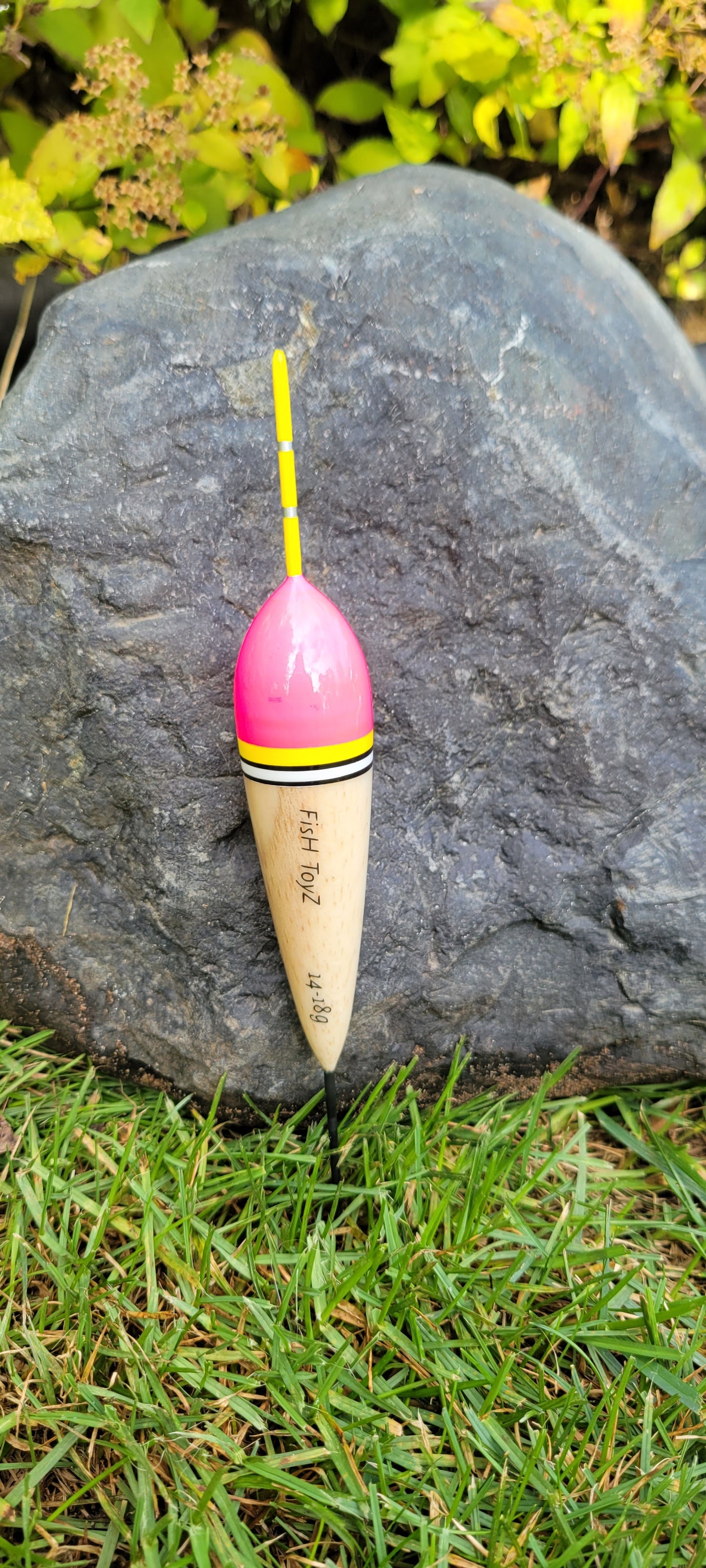 14-18g FishToyz Fixed Float Pink with Yellow Stem